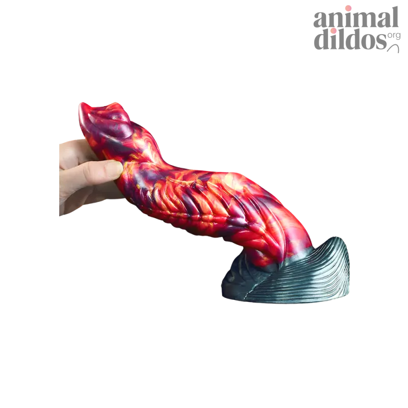 Curved Draconic Ribbed Pleasure Dildo