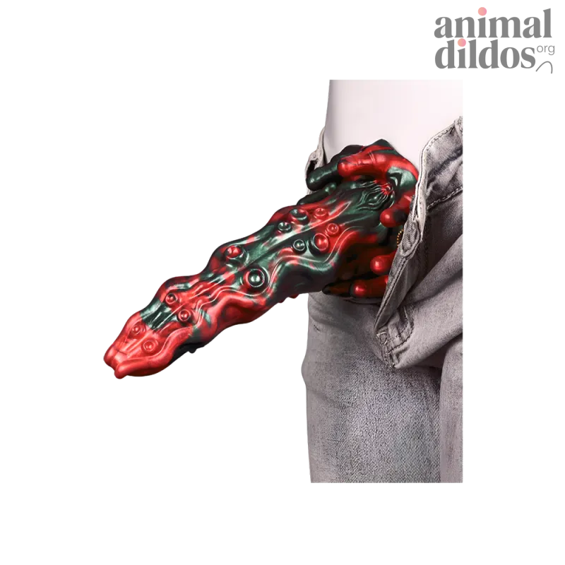 Cyril Hellfire Dildo, Red & Black