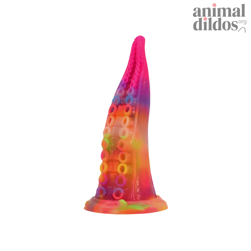 Luminous Rainbow Tentacle Dildo