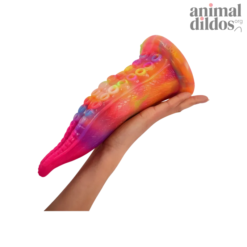 Luminous Rainbow Tentacle Dildo