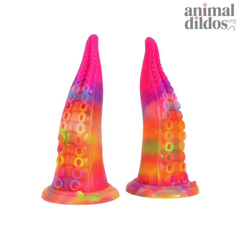 Luminous Rainbow Tentacle Dildo