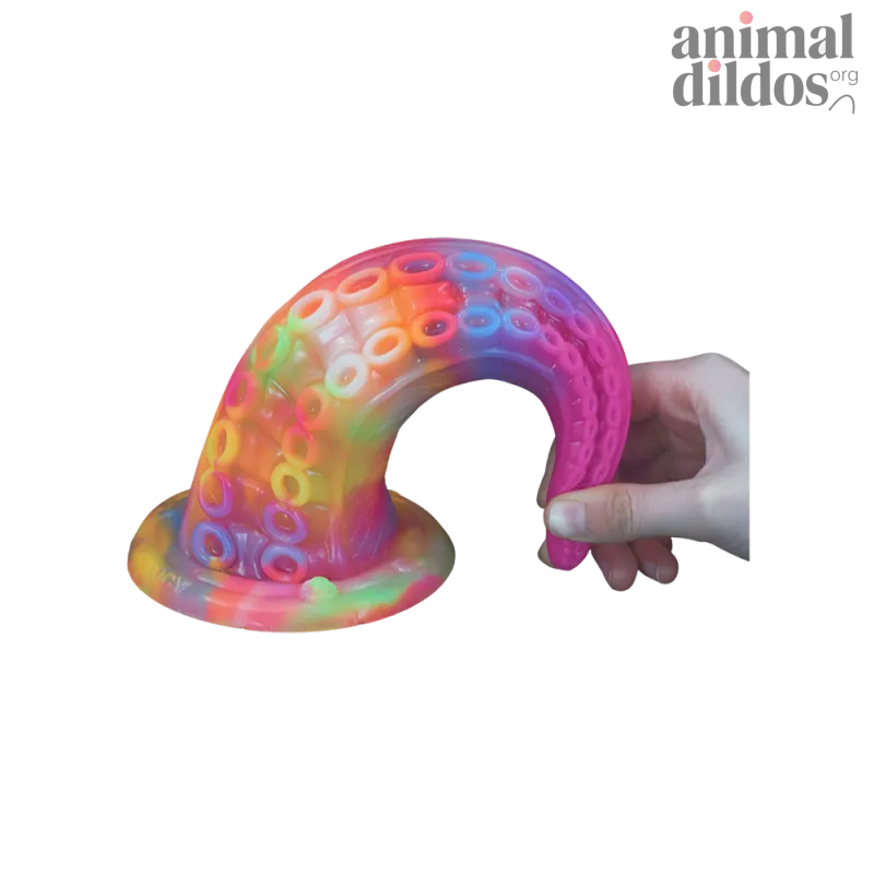 Luminous Rainbow Tentacle Dildo