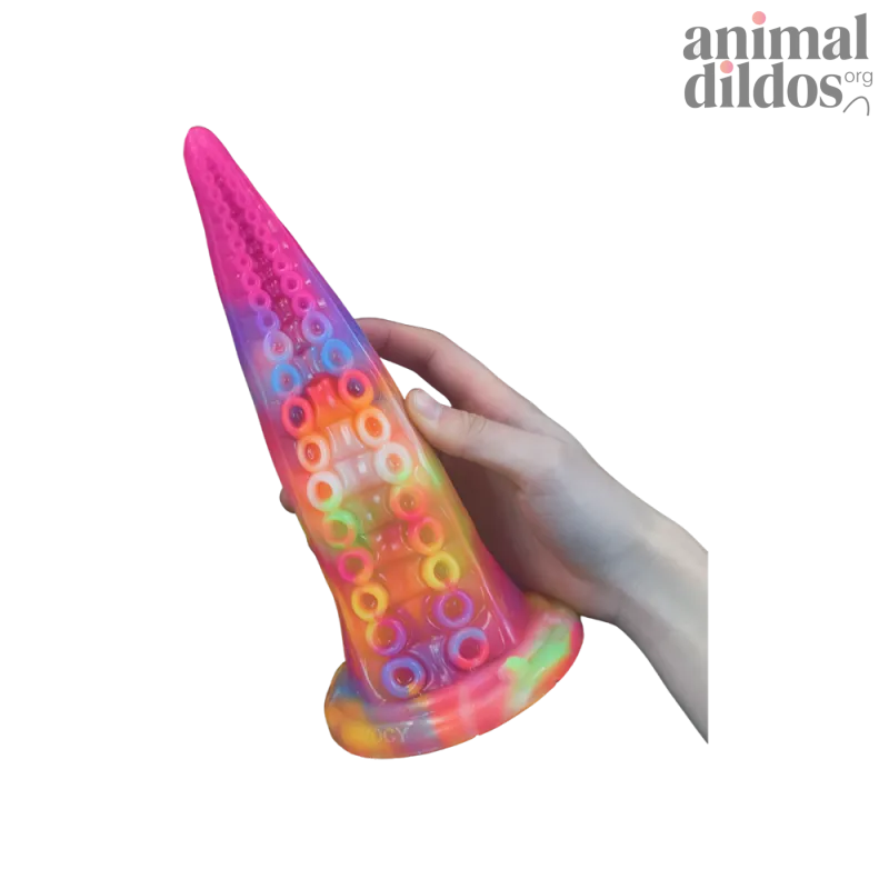 Luminous Rainbow Tentacle Dildo